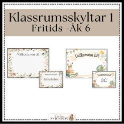 Klassrumsskyltar 1: förskoleklass - åk 6