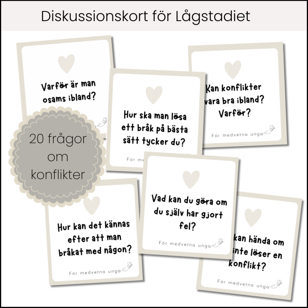 Diskussionskort för lågstadiet – Konflikter