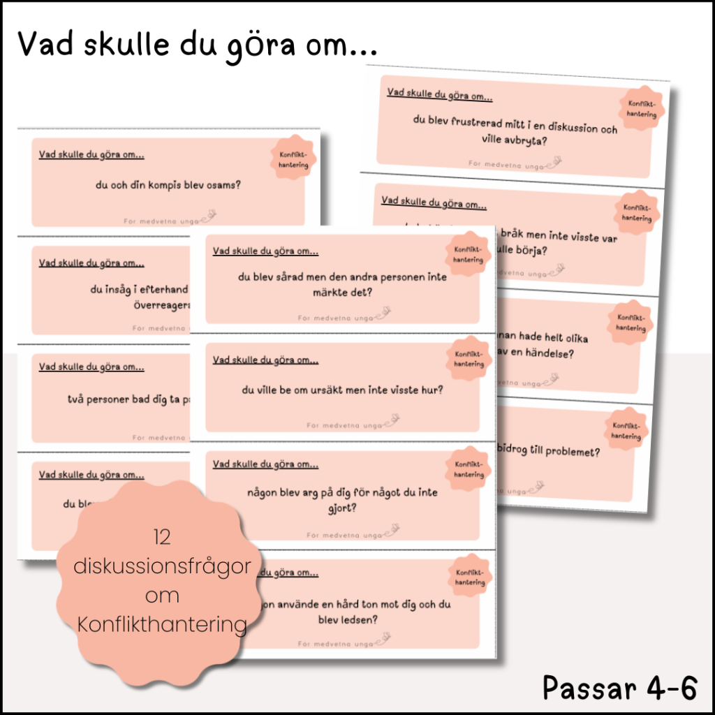Diskussionsfrågor för mellanstadiet – Konflikthantering
