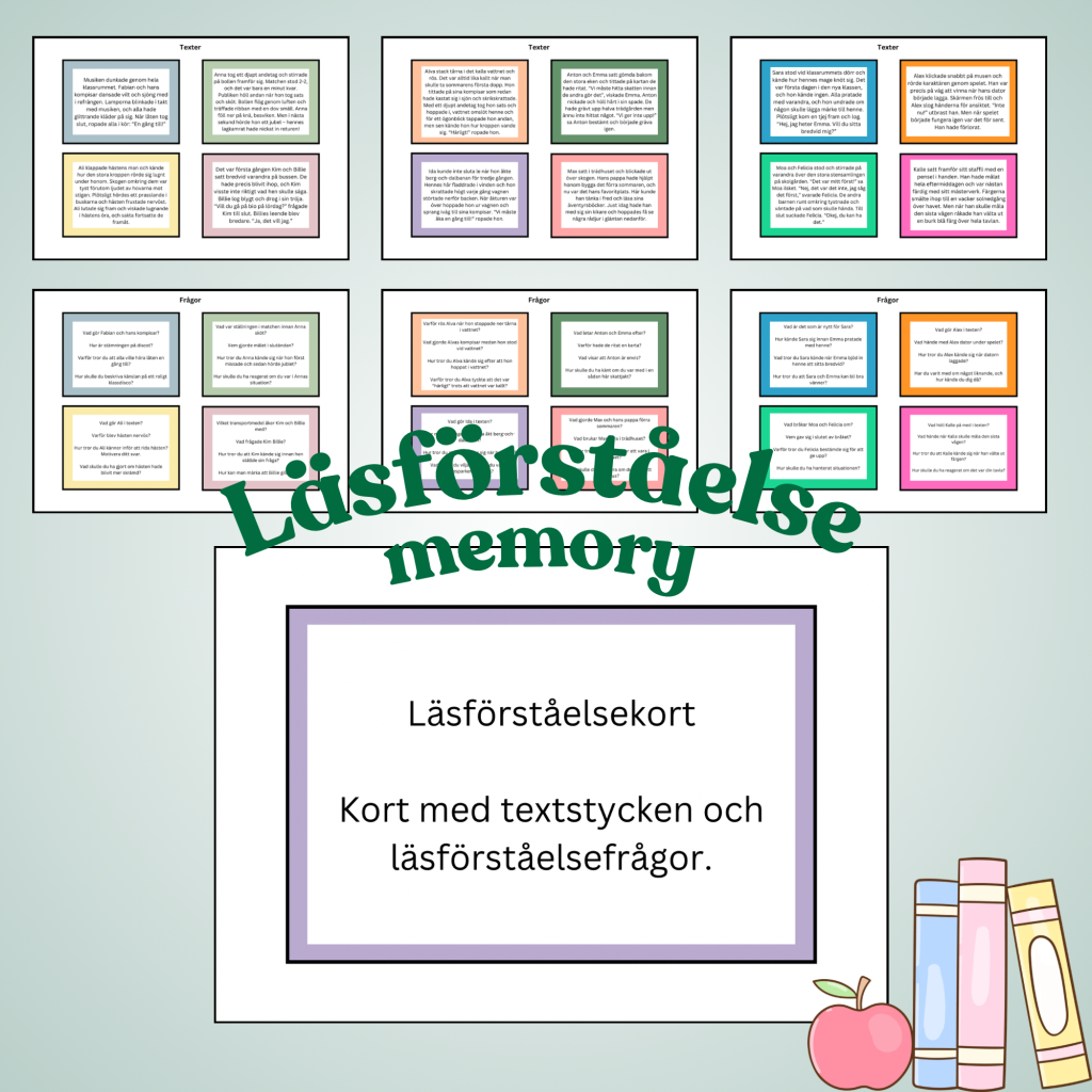 Läsförståelsekort (memory)