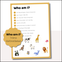 Who Am I? (Träna läsförståelse)
