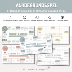 Värdegrundsspel - 5 färdiga spelplaner för enkla och givande samtal!