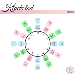Klockstöd pastell
