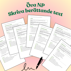7 st. skrivuppgifter i NP-stil (berättande text)