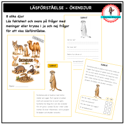 Läsförståelse - ökendjur