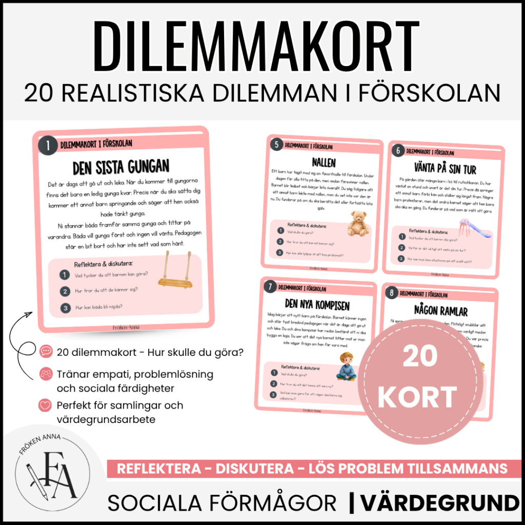 Dilemmakort i förskolan – 20 vardagssituationer som skapar viktiga samtal