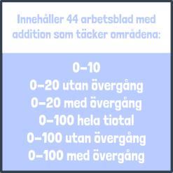 Mini matteremsor för daglig mängdträning, addition