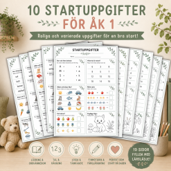 10 startuppgifter för åk 1