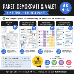 PAKET: DEMOKRATI & VALET FÖR ÅK 4–6