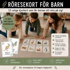 Rörelsekort med 12 roliga djurrörelser!
