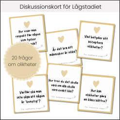 Diskussionskort för lågstadiet – Olikheter