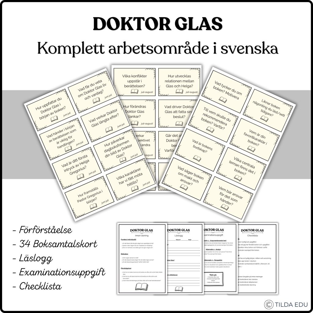 Doktor Glas – arbetsområde svenska (åk 9-gymnasiet)