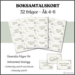 Boksamtalsfrågor - 32 frågor - Åk 4-6