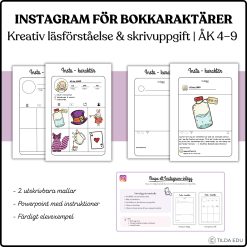 Instagram för bokkaraktärer – Kreativ läsförståelse | Åk 4–9