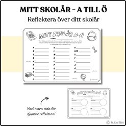 Mitt skolår A-Ö - reflektionsmaterial för terminsslut