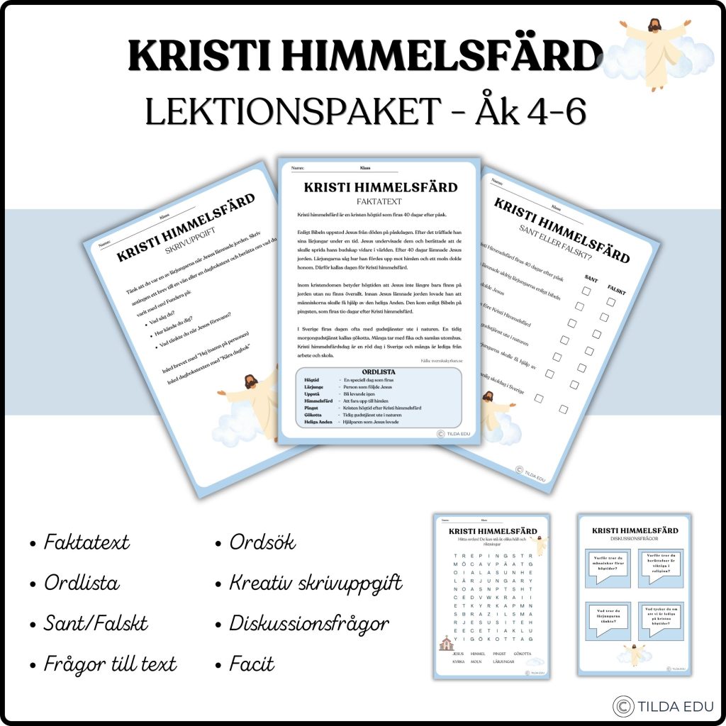 Kristi himmelsfärd, lektionspaket åk 4-6