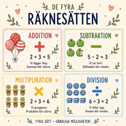 De fyra räknesätten