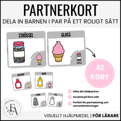 Partnerkort – rolig parindelning