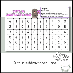 Ruta in subtraktionen - spel