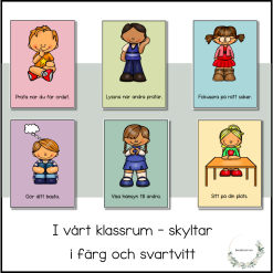 I vårt klassrum - skyltar