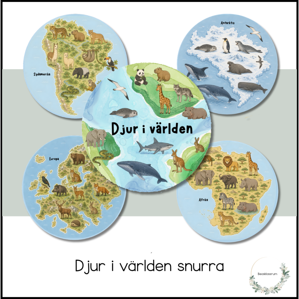 Världens djur – snurra