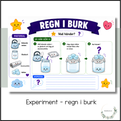 Experiment - regn i burk