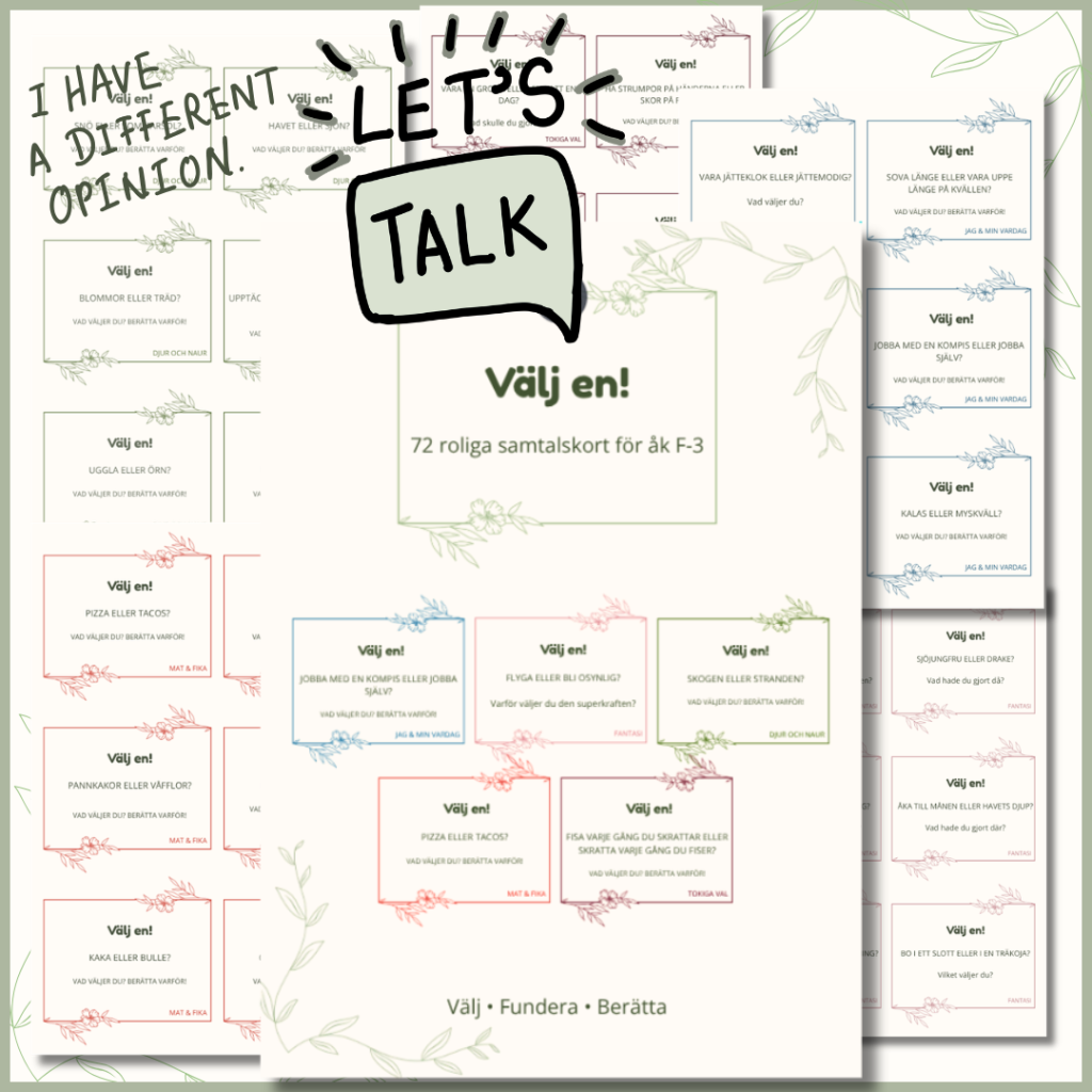 Samtalskort ”VÄLJ EN”