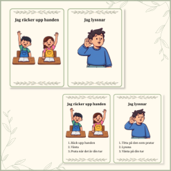 Affischer/bildkort klassrumsrutiner
