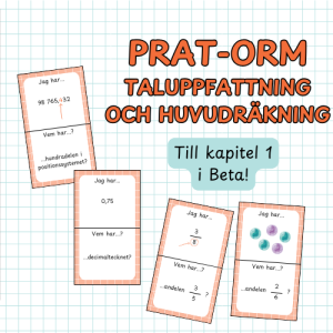 Pratorm begrepp: taluppfattning och huvudräkning