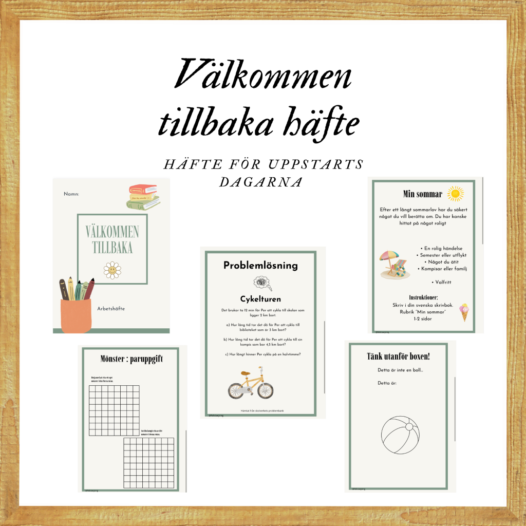 Välkommen tillbaka häfte
