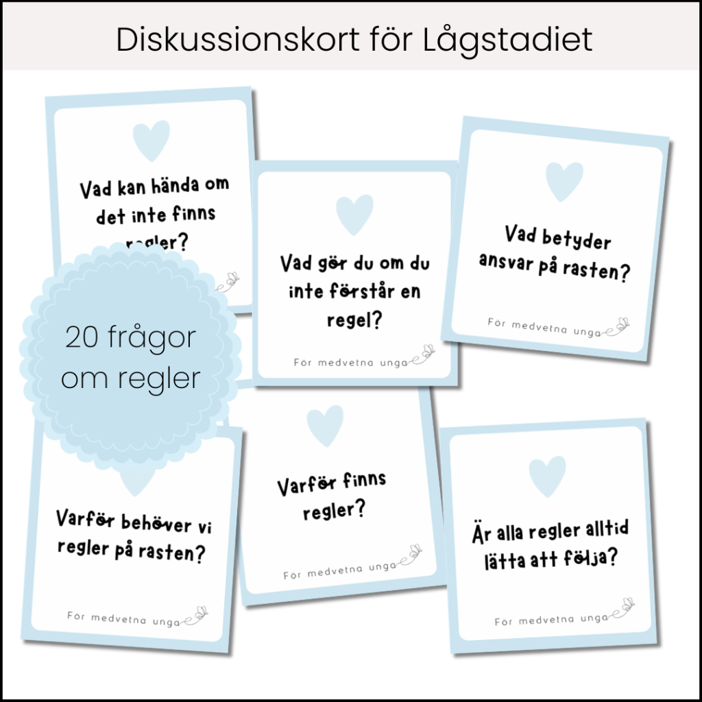 Diskussionskort för lågstadiet – Regler