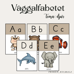 Väggalfabet med tema djur