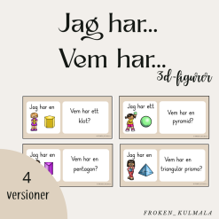 Jag har ... Vem har ... 3D-figurer