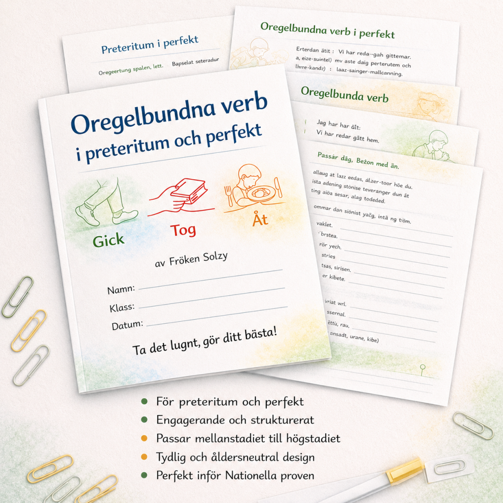 Oregelbundna verb preteritum, perfekt