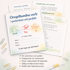 Oregelbundna verb preteritum, perfekt