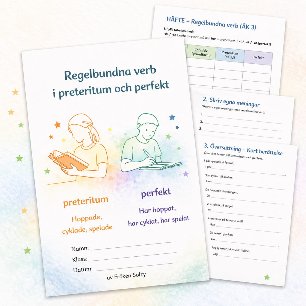 Regelbundna verb preteritum, perfekt
