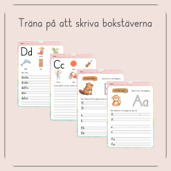 Träna på att skriva bokstäver