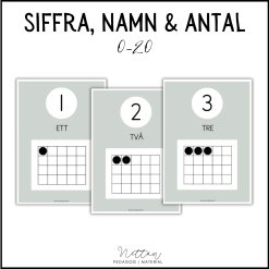 Siffra, namn och antal 0-20