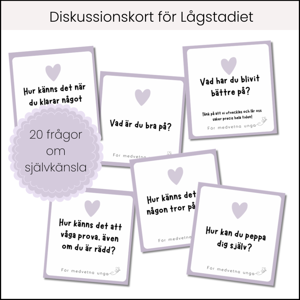 Diskussionskort för lågstadiet – Självkänsla