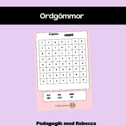 Ordgömma - Gratis material