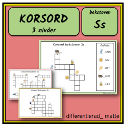 KORSORD i flera nivåer - bokstaven S
