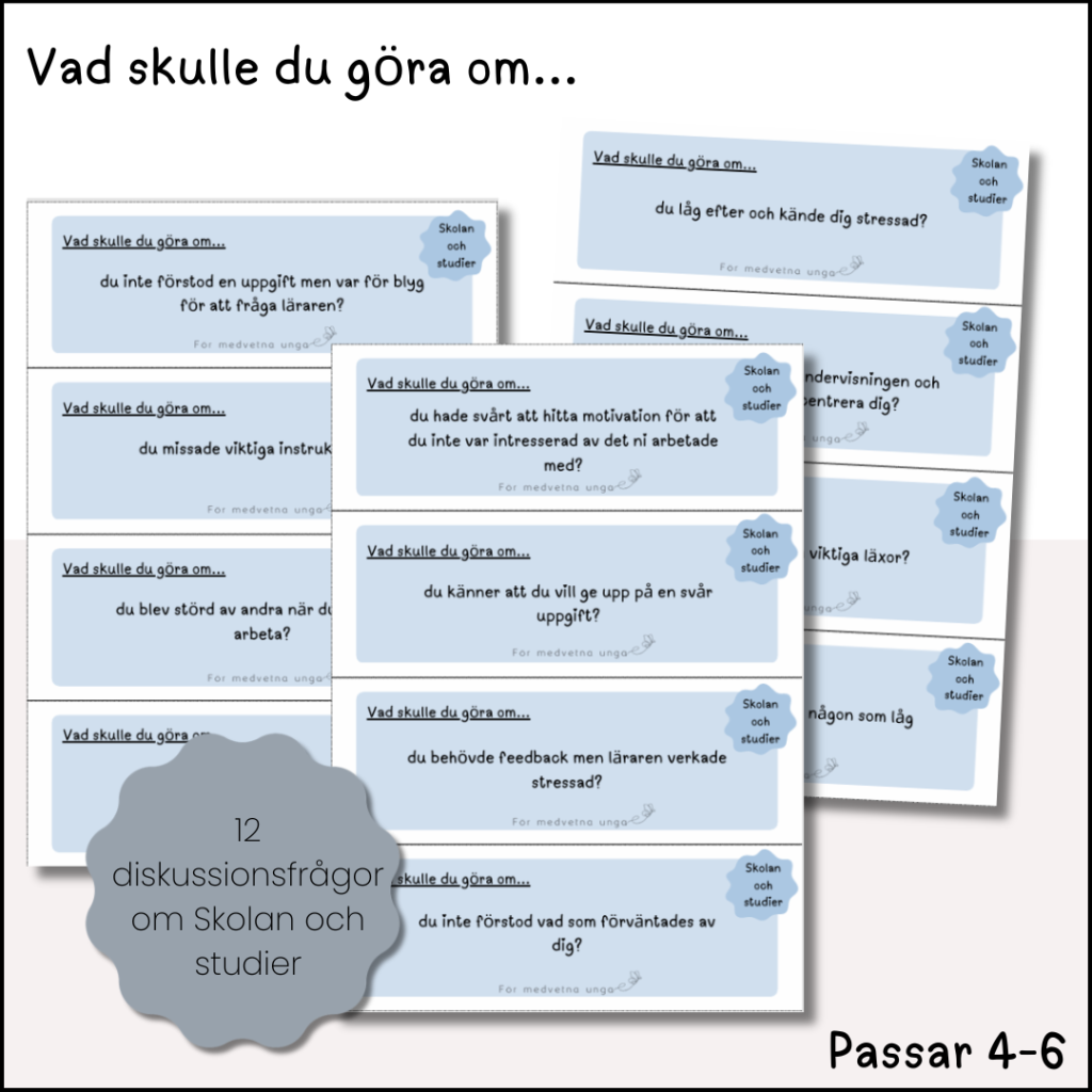 Diskussionsfrågor för mellanstadiet – Skolan och studier