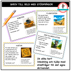 Skriv till en bild med stödfrågor