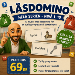 Läsdomino - Hela serien - nivå 1-10
