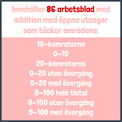 Mini matteremsor för daglig mängdträning, subtraktion öppna utsagor