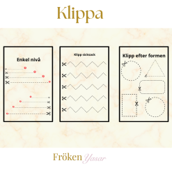 Träna på att klippa – Finmotoriskt material