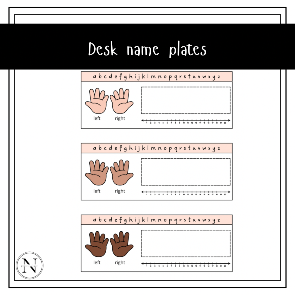 Desk name plates