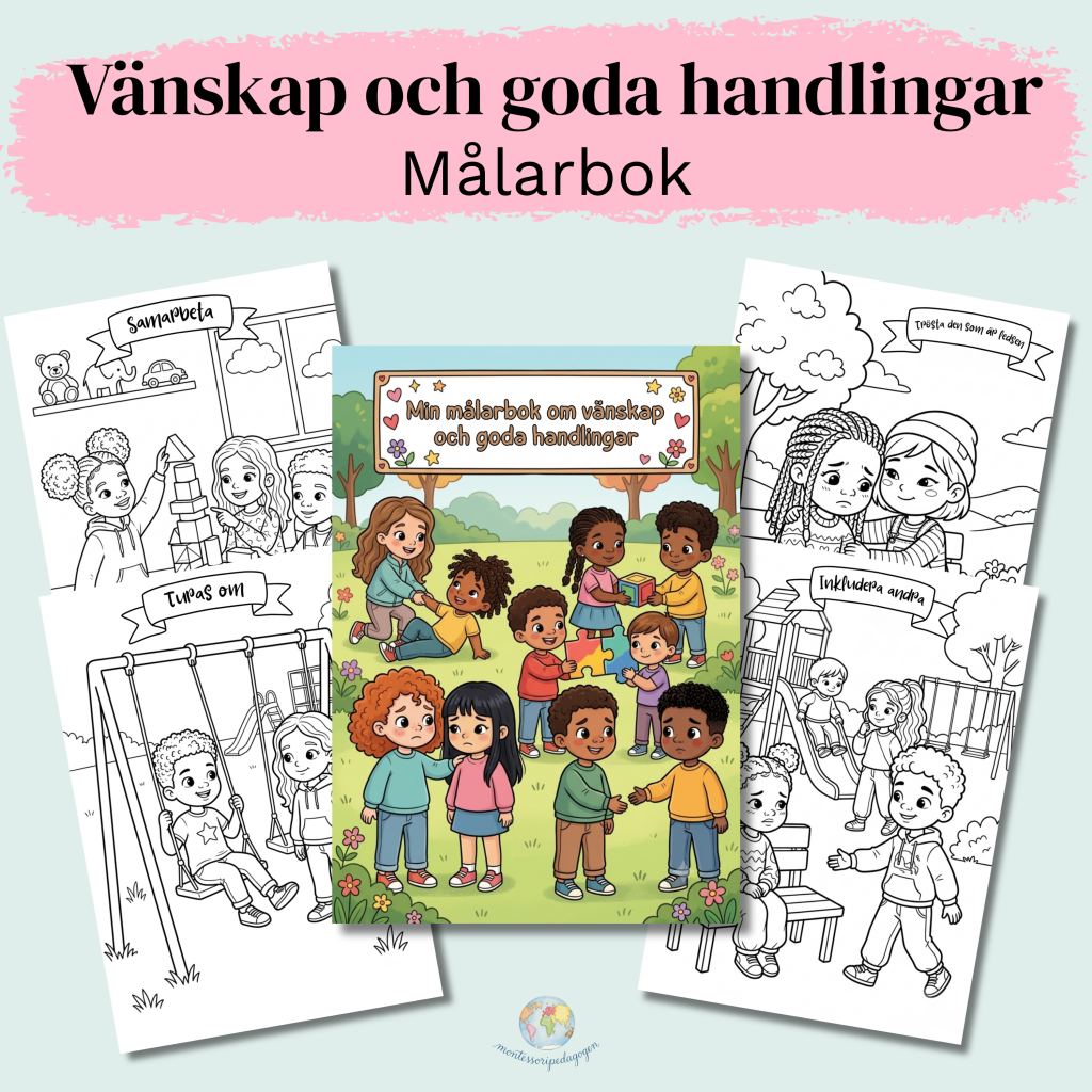 Vänskap och goda handlingar: Målarbok
