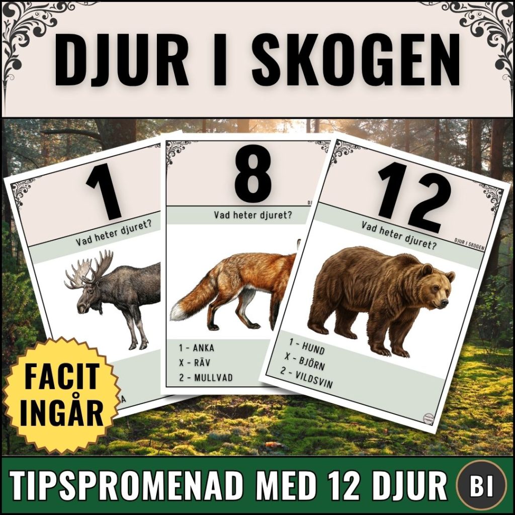 Djur i Skogen – Tipspromenad