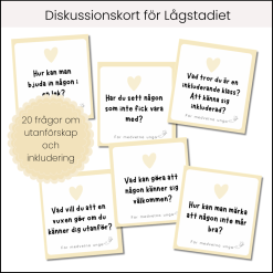 Diskussionskort för lågstadiet – Utanförskap och inkludering